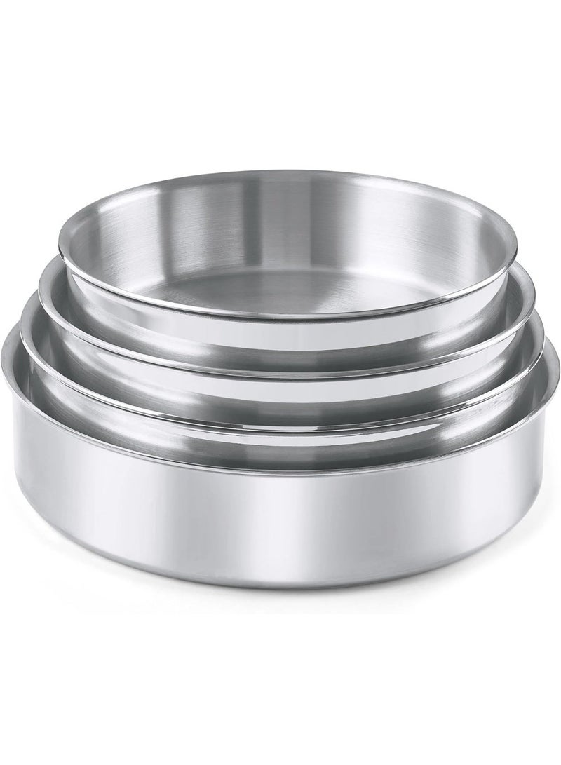 نوفال طقم صينية دائرية للخبز والبيتزا 4 قطع  ثقيل جدا24-26-28-30 سم بجودة عالية صناعة مصرية - Image 3